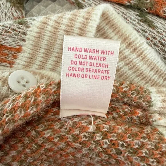 So Me Floral Intarsia Button-Up Sweater Cardigan Size S - Picture 11 of 11